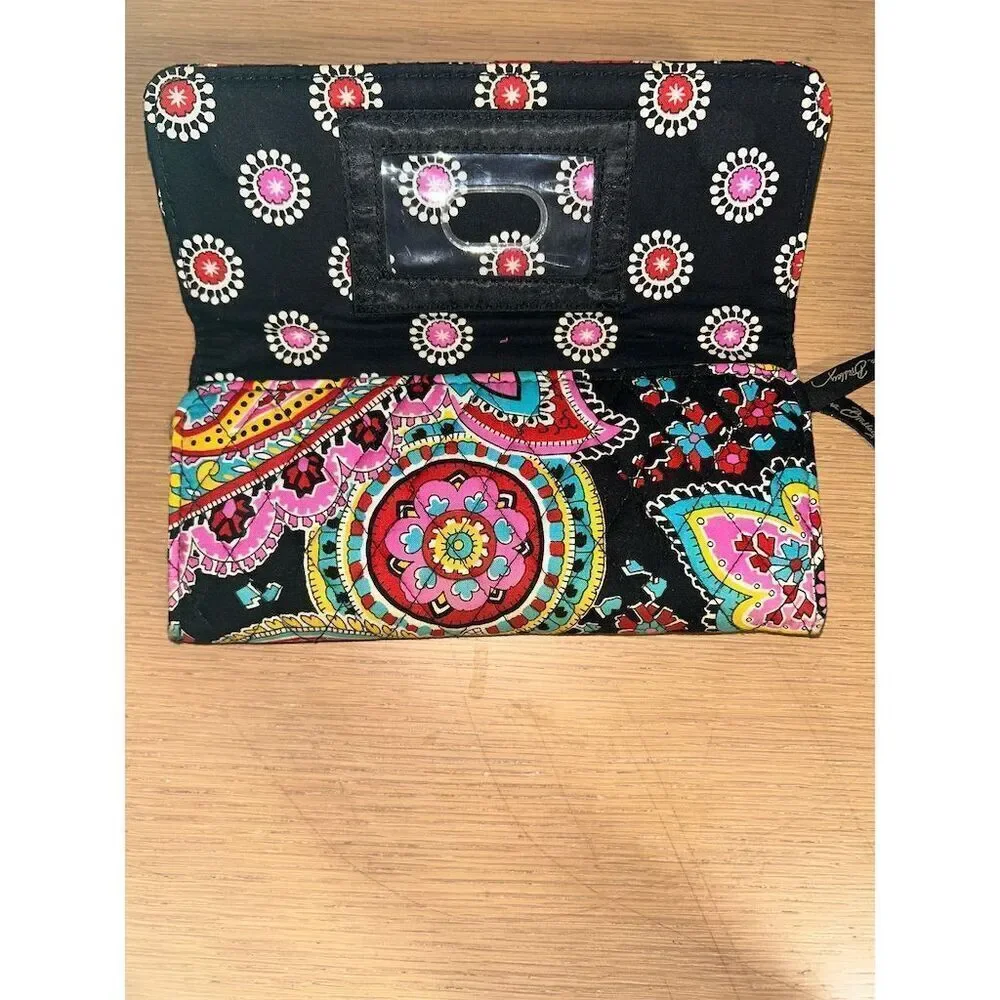 Vera Bradley Women's Paisley Wallet Multicolor Credit Card Holder